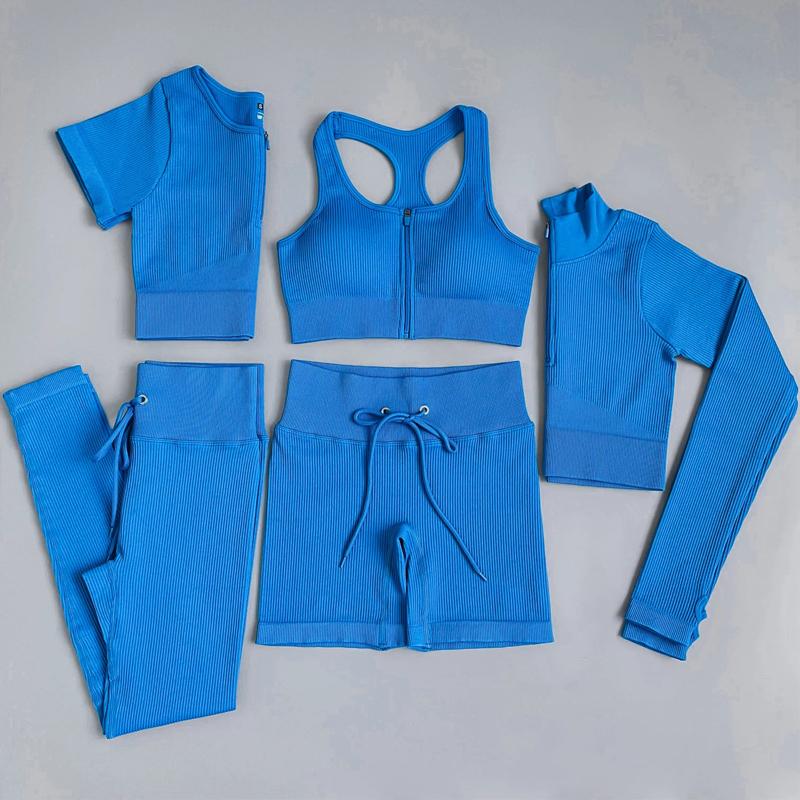Women's Tracksuit Seamless Yoga Set Workout Sportswear Gym Clothing Fitness Sports Suits