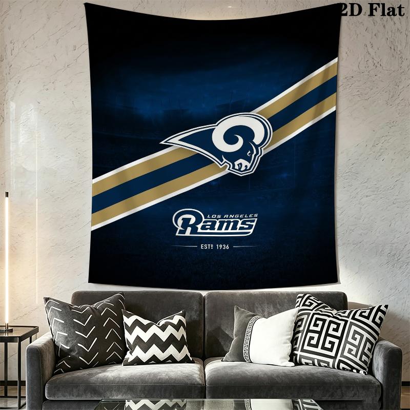Los Angeles Rams Wall Tapestry Aesthetic Wall Hanging Printed Fabric Blanket Decorative Tapestries for Bedroom Living Room Home Decor