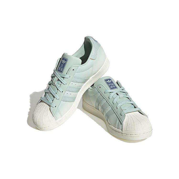 Adidas Оригинальные кроссовки Superstar, прочные низкие кроссовки, женские кроссовки, синие, белые, IF0506