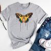 (Asian Size)Women Print Tee Top Fashion T Shirt Lady Female Butterfly Sweet Style 90s Style Graphic Clothing Casual Short Sleeve T-shirt