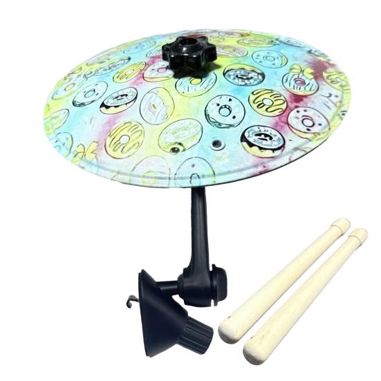 1/2 шт. Мини Автомобильная Тарелка Вентиляционное Отверстие Автомобильная Приборная Панель Символ Барабан Тарелка Крэш с Барабанными Палочками Музыкальный Инструмент Подарок для Любителей Музыки Барабанщиков