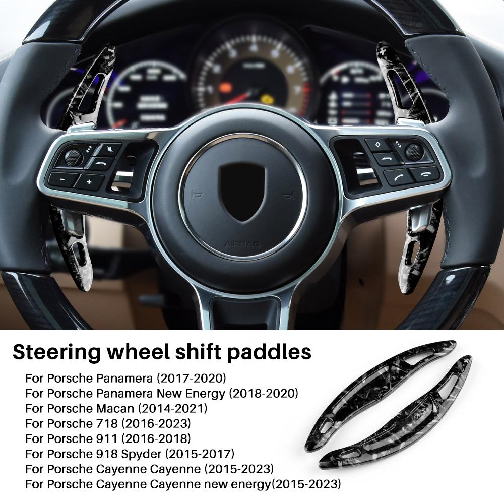 Car Steering Wheel Shift Paddle Shifter Extend Shifter Sticker For Porsche Panamera Macan 718 911 918 Spyder Cayenne Car Styling
