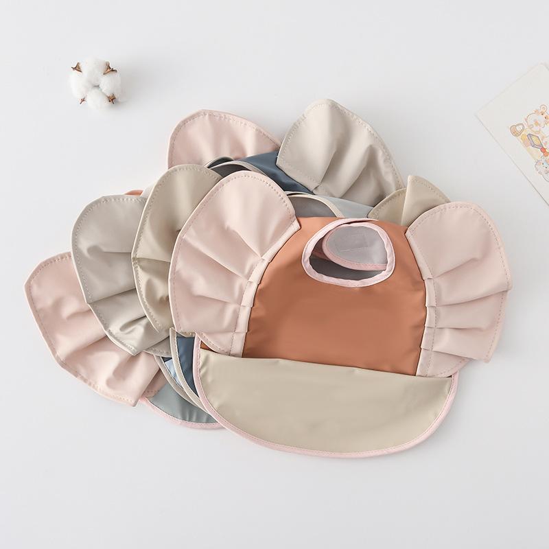 Children's Flying Sleeves Wings Baby Food Clothes Bibs, Baby Food Bags PU Waterproof and Dirt Proof Bibs