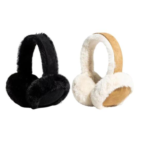 Женские зимние наушники, толстые плюшевые, защита ушей, ветрозащитные, противоскользящие, для езды на работу, катания на лыжах, декоративные, утеплители для ушей