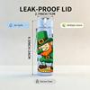 1PC Dancing Leprechaun Saint Patrick Cartoon 750ml Color Plastic Sports Water Bottle Leakproof Flip Straw Lid Suitable for Sports Office Home Use