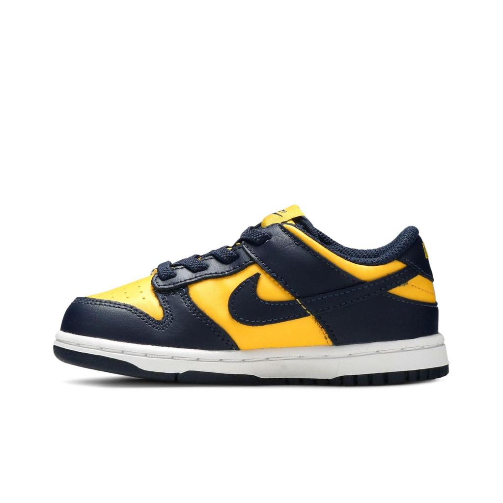 Nike Dunk Low Toddler 'Michigan' 2021 (Unisex) Varsity Maize / Midnight Navy / White Toddler Shoes CW1589 700