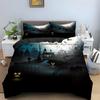 Halloween Horror Pumpkin King Queen Duvet Cover Night Witch Bedding Set Bat Moon Quilt Cover 2/3Pcs Polyester Comforter Cover