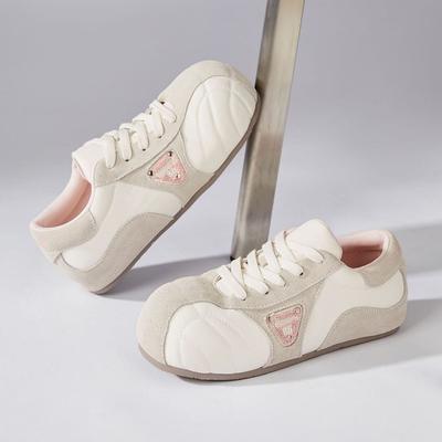 Страшненькая миленькая большеголовая девочка осень новая плоская подошва ретро мода универсальные студенческие спортивные и для отдыха туфли прилив