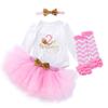 Best Seller Baby Girl Birthday T Shirt Tutu Set Outfit 0-24M Girl Infant Clothes DGHB-001