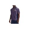 Under Armour Woven Series Evolution Logo Printed Color Block Hooded Short Sleeve Jacket Men Jacket Purple 1367769-500
