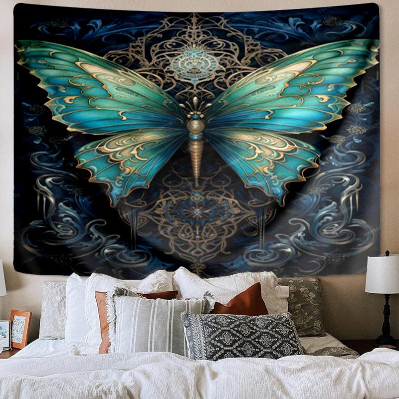Neon Butterfly Dreamscape Tapestry Room Decoration Wall Hanging for Living Room Bedroom, dormitory, Birthday and Christmas gifts