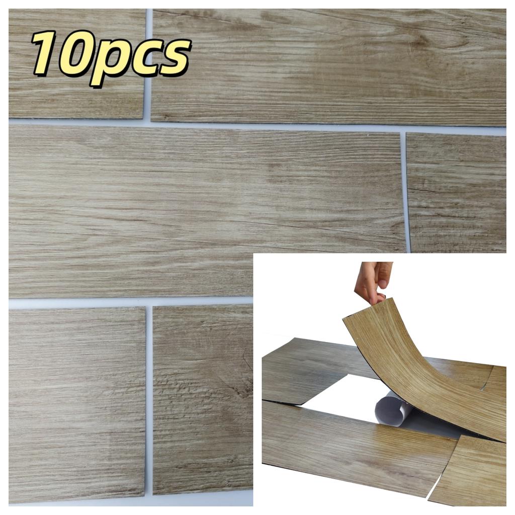 10 шт. 40x15 см Самоклеящиеся напольные наклейки с текстурой дерева для гостиной, домашнего офиса, настенные/напольные наклейки, износостойкие