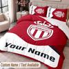 Monaco FC Printed Bedding Set Custom Name Text 1 Duvet Cover 2 Pillowcases For Bedroom