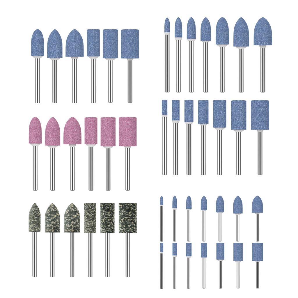 Премиальная абразивная шлифовальная головка для полировки металла и камня с прочным хвостовиком 3 мм, насадка для роторного инструмента