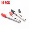 10x Insulated Crocodile Clips Electrical Battery Connectors 5A For Alligator Clamps
