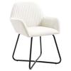 Dining Room Chairs 6 Pcs Cream Fabric
