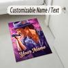 Personalized Crystal Velvet Carpet,Bruno Mars Custom Printed Name, Plush Area Rug For Home Indoor Decor