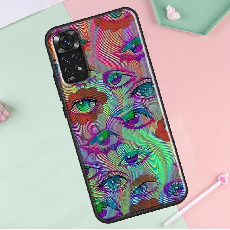Иллюстрация глаза для Redmi Note 12 Pro Plus Чехол для Redmi Note 10 8 9 11 Pro 12S 11S 10S 9S 9C 10C 12C Чехол