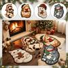 Cute Cat Pattern Christmas Cat Doormat Soft Indoor Floor Rug Durable Bathroom Floor Mat  Bedroom