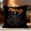Fashion J-JJudas Priest Cushion Cover Soft Washable Pillow Case Multi-Scene for Couch Bed Travel Office Use