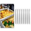 8Pcs Stainless Steel Kitchen Shelf Divider Bar Metal Food Organizers Steam Table Pan Brackets Food Service Accessories