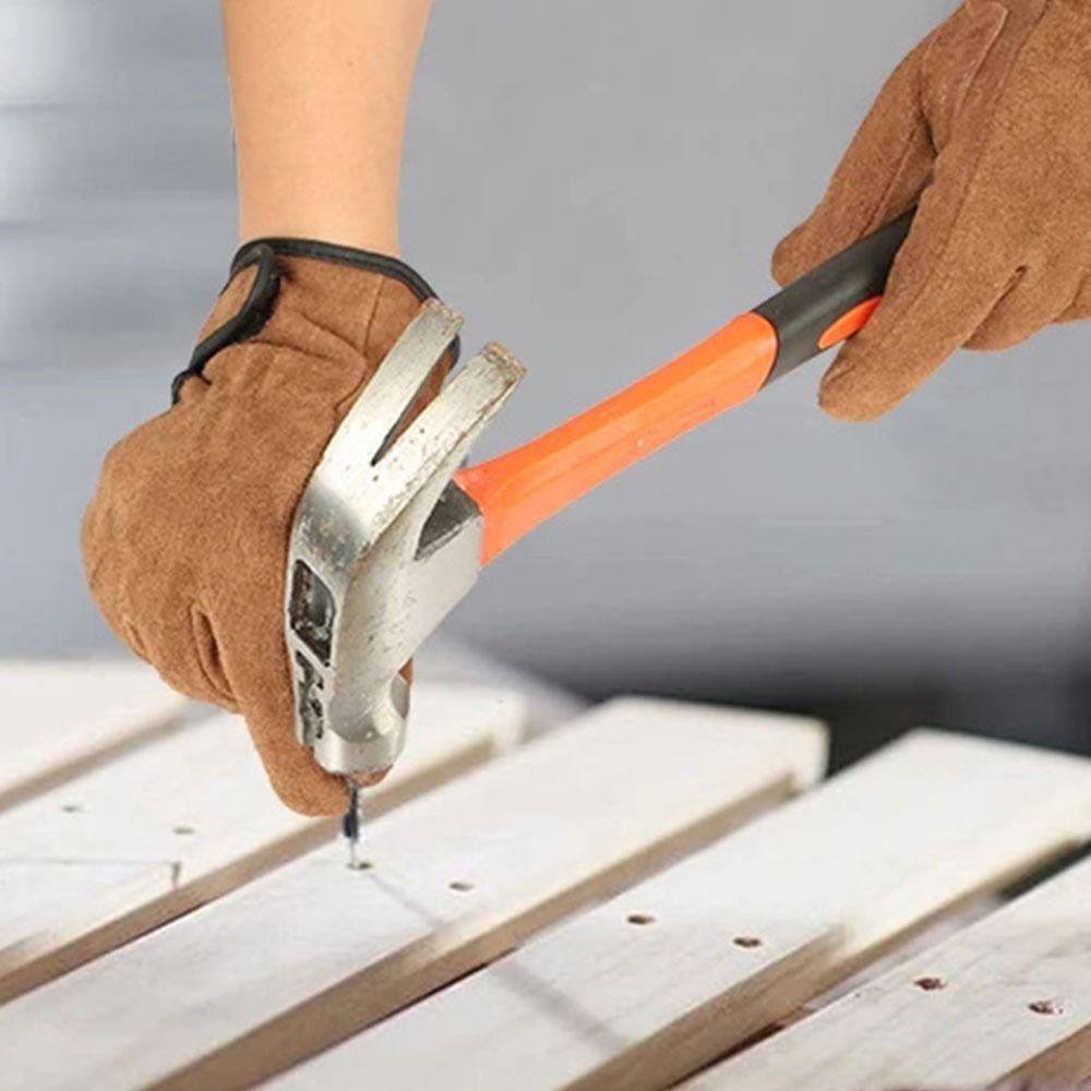 1Pair Leather Cowhide Protective Gloves Hand Protection Labor Protective Gloves Motorcycle