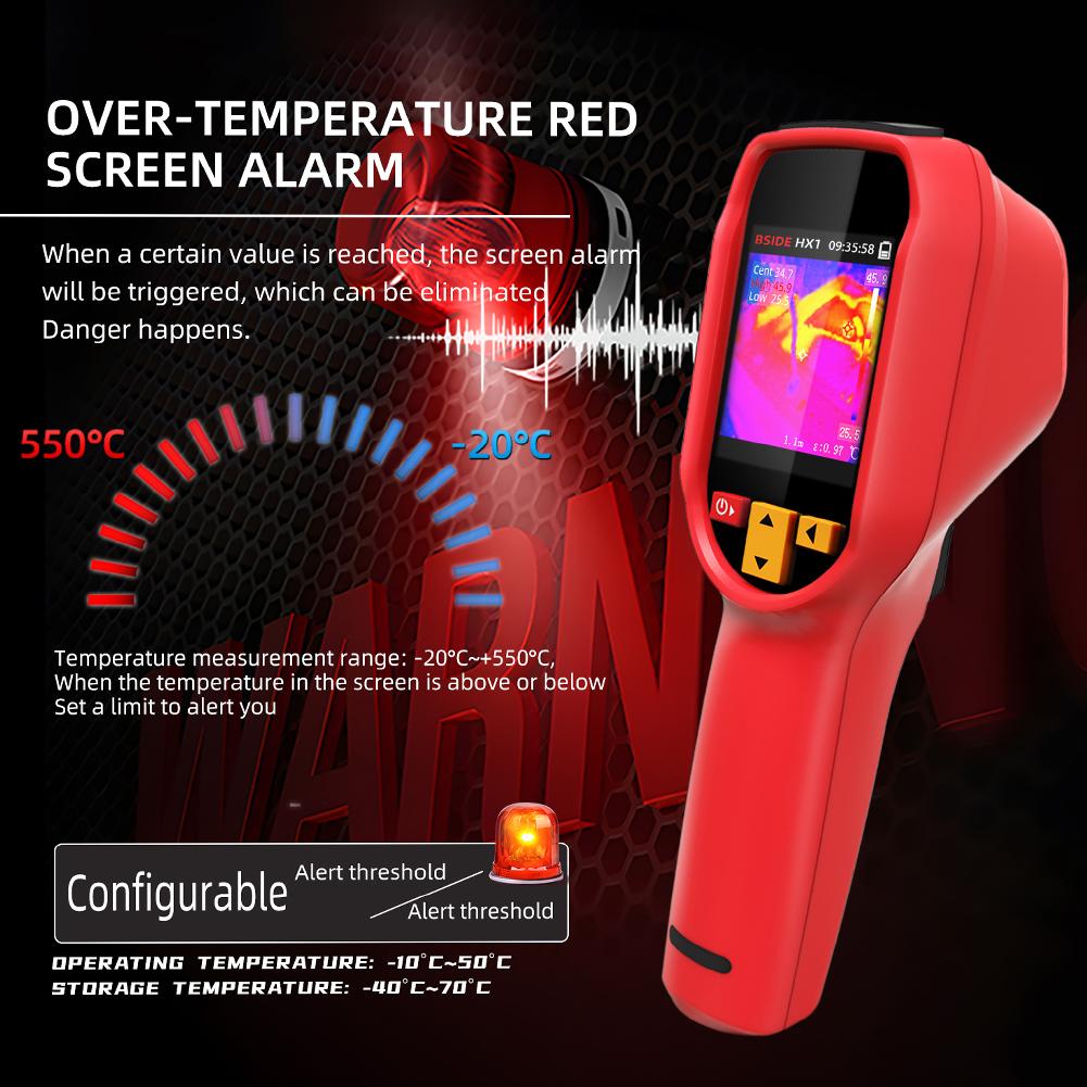 Портативный тепловизор от 20 до 550 градусов по Цельсию Малая тепловизионная камера Поддержка Максимум Минимум Центр