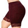 Womens Plus Size Mid Waist Lace Hot Shorts Elastic Sports Pants Trousers Trunks