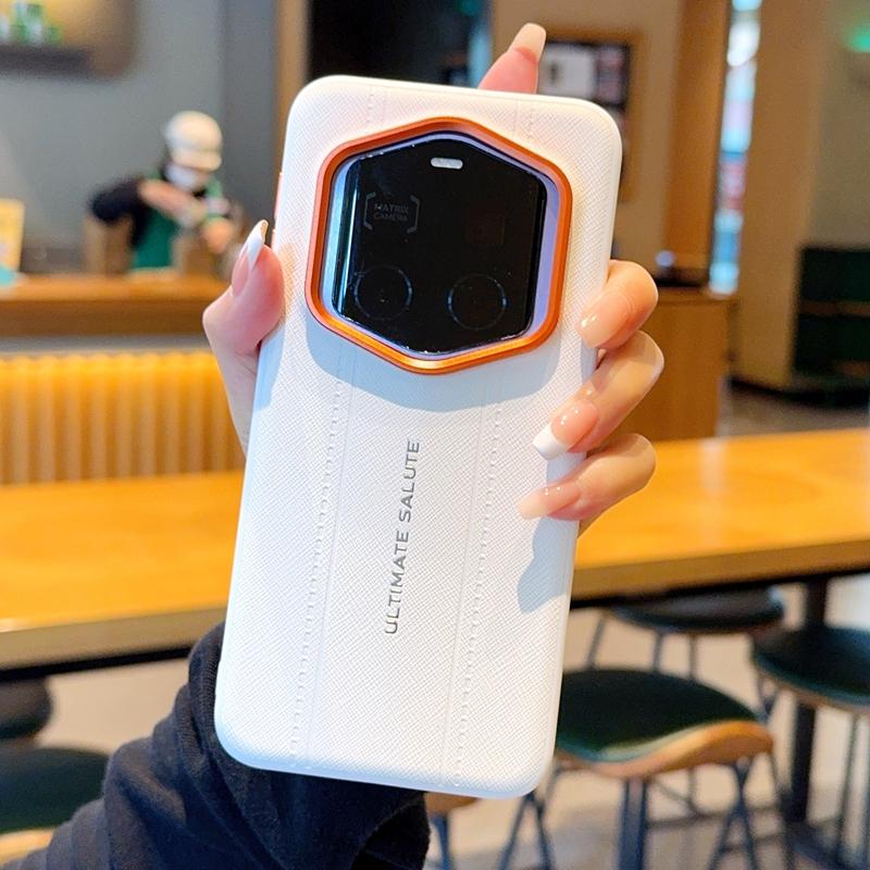 Роскошный Чехол Дизайн из Кожи с Текстурой Крокодила Для Honor Magic8 Magic7 RS и Magic 8 7 RS Тонкий Оранжевый Кольцо Камеры Ударопрочный Чехол