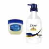Vaseline Lip Therapy Original & Dove Nourishing Body Wash Set