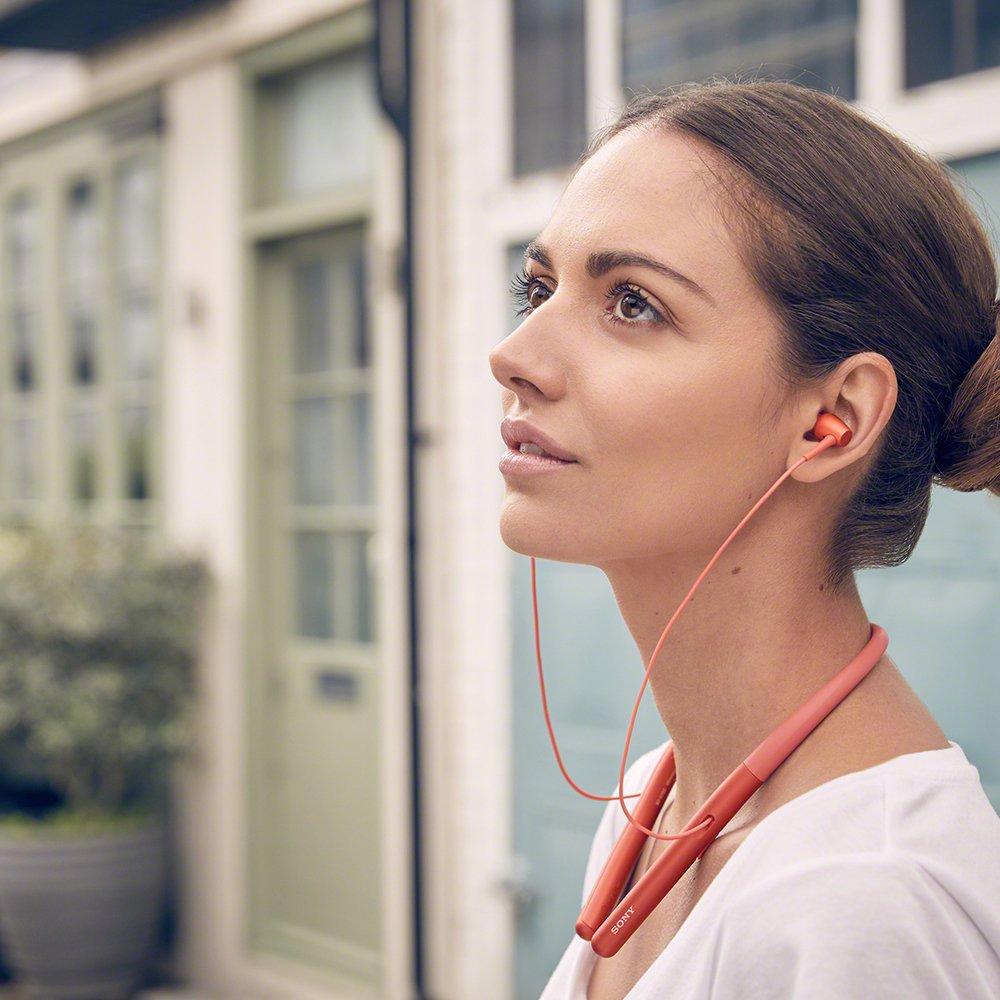 Sony in 2 Wireless Wireless Audio Up to 8 Hours Continuous with 2017 360 Reality Audio Twilight Red R h.ear WI-H700 Earphones