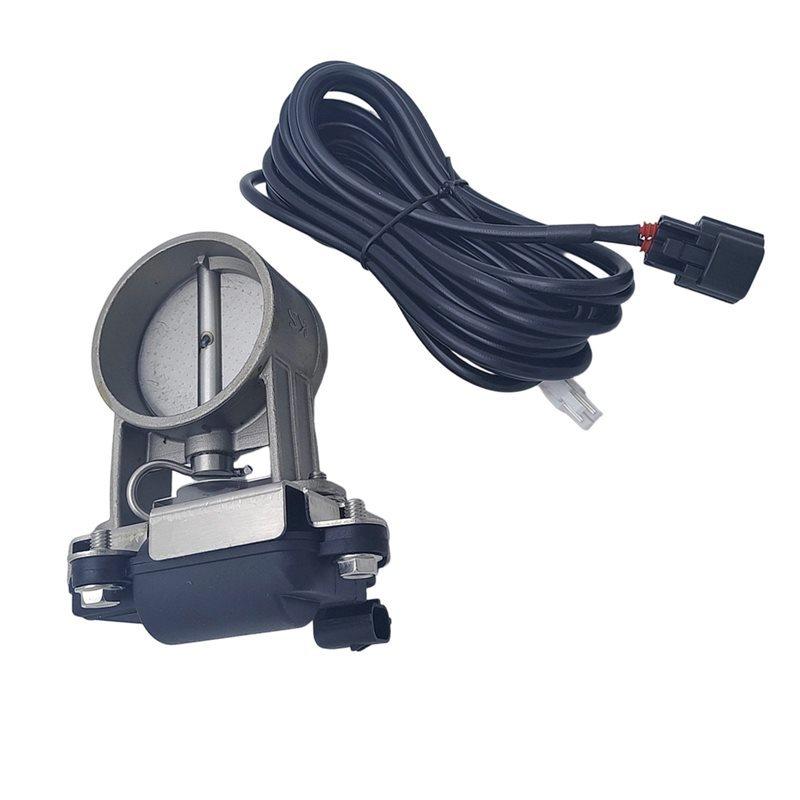 Car Exhaust Pipe Electronic Valve Kit Universal 76MM Button Controller Kit Controller Switch