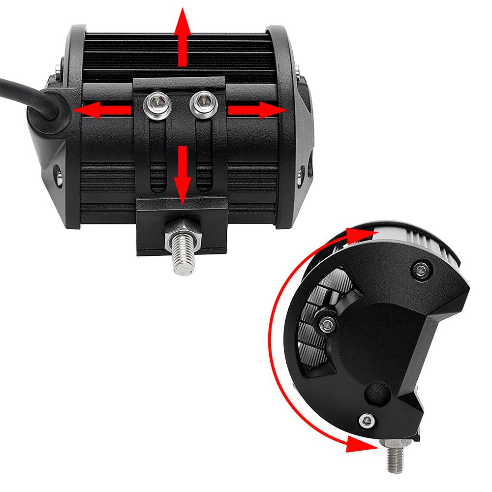 Для трактора, лодки, бездорожья, бездорожья, 4-дюймовая светодиодная световая панель, 2 шт./компл., автомобильный свет, рабочий свет для стайлинга автомобиля, DC12V 24V