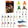 3D 24pc Advent Calendar Fishing Christmas Countdown, Fishing Tackle Advent Calendar For FishAdult Men Teen Boys, Xmas Surprise Gift