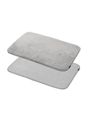 CB JAPAN Carari Впитывающий коврик для ванной из микрофибры, быстро впитывает воду, 60x40 см, Серый, Быстросохнущий, Двусторонний,