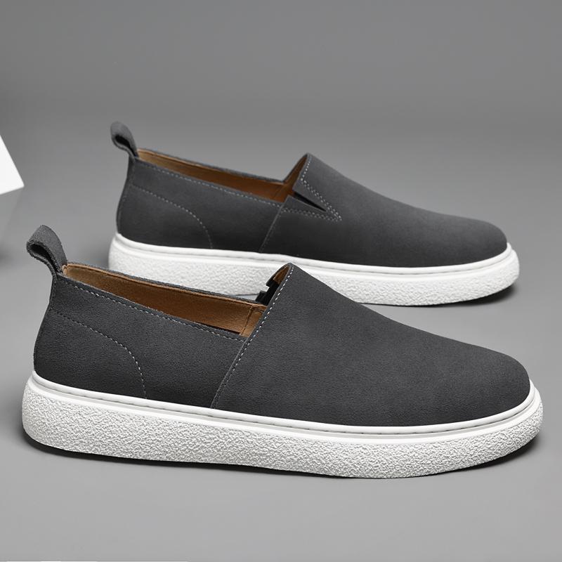 Лидер продаж, мужская замшевая обувь, Европа, Америка, мягкая подошва, удобные мокасины, повседневный стиль, мужские низкие туфли для дома и улицы