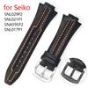 Ремешок для часов из натуральной кожи 15x27 мм для Seiko SNL021P1 SNL017P1 SNA595P2 SNL029P2 Водонепроницаемый браслет для замены ремешка