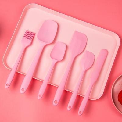 6 шт./компл. скребок для выпечки, набор из шести предметов, антипригарный пищевой силиконовый шпатель, инструмент для выпечки, барбекю, приготовления пищи, многофункциональный скребок для смешивания