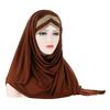 Muslim Women Long Scarf Pull On Ready Wear Instant Hijab Chemo Cap One Piece Amira Head Wrap Turban Femme Shawl Bandanas Scarves