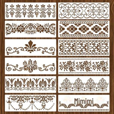 Ретро-узор для тиснения края торта трафарет для самостоятельного кружевного украшения