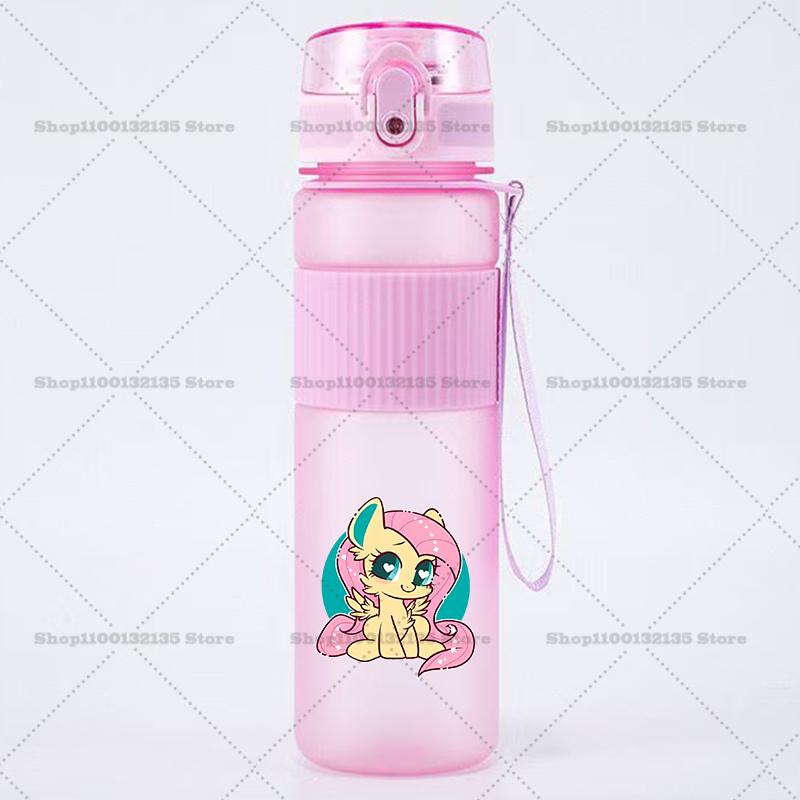My Little Pony Девочки Спортивная Бутылка для Воды Аниме Мотивационная Герметичная Портативная Многоразовые Стаканы Для Путешествий на Открытом Воздухе Тренажерного Зала Кувшины Подарок 550 мл Безопасно для Детей