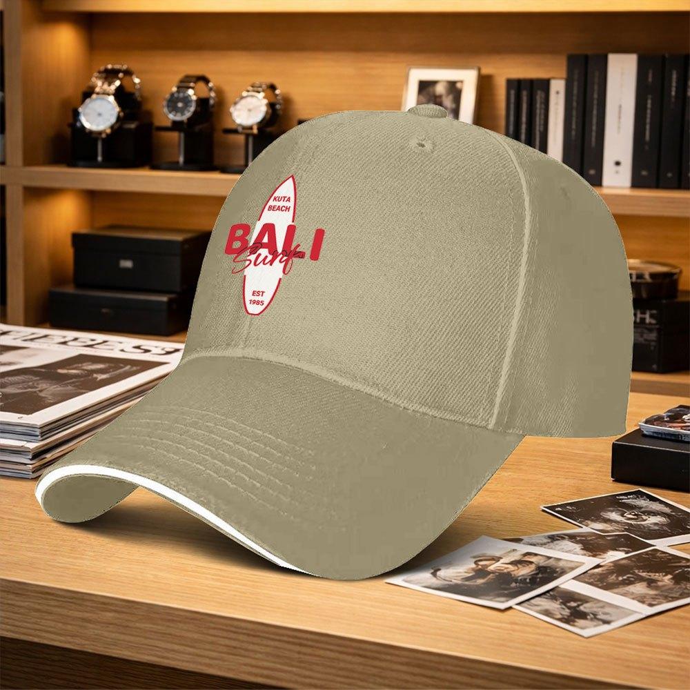 Bali Surf Fashion Adjustable Sandwich Baseball Cap Trendy Printed Duckbill Hat For Couples Fishing Golf Camping Hiking