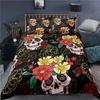 Sugar Skull Bedding Comforter Cover Set Gothic Duvet Cover Twin/Full/Queen/King Set 3 Pieces Soft Microfiber Duvet Cover
