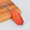 Funny Pvc Pork Belly Chicken Wings Roast Chicken Bag Pendant  Hanging Jewelry Key Ring Creative Simulation Food Charms