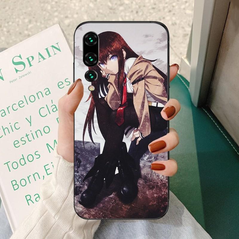Чехол для телефона Steins Gate Anime для Huawei P50 P40 P30 Pro Lite P Smart 2021 2019 Magic 3, мягкий черный чехол для телефона