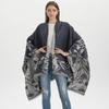 Retro Double-sided Split Shawl Can Be Worn In All Seasons, Women's Imitation Cashmere Fringed Cape Cardigan, Air-conditioned Room with Blanket