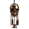 Dark Theme Wind Chime Hanging Wind Bell Vintage Skull Wind Chime for Indoor Outdoor Garden Patio Metal Hanging Bell Halloween