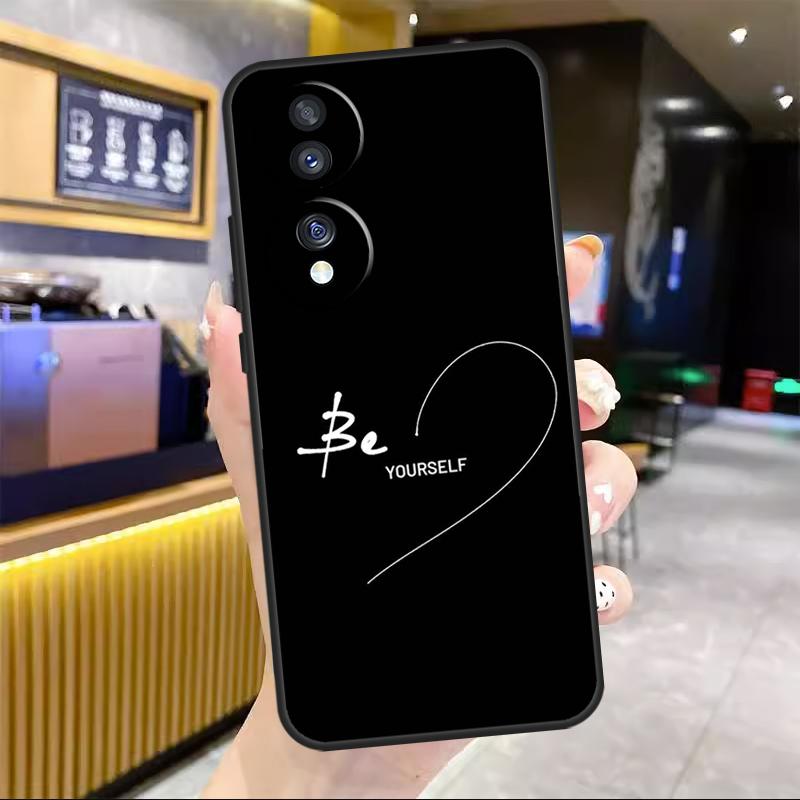 Простой минималистичный черный чехол с цитатой для Honor Magic 8 7 6 5 Lite Для Honor 200 400 Pro 50 70 90 X8c X8b X9a X9b X9c Win RT