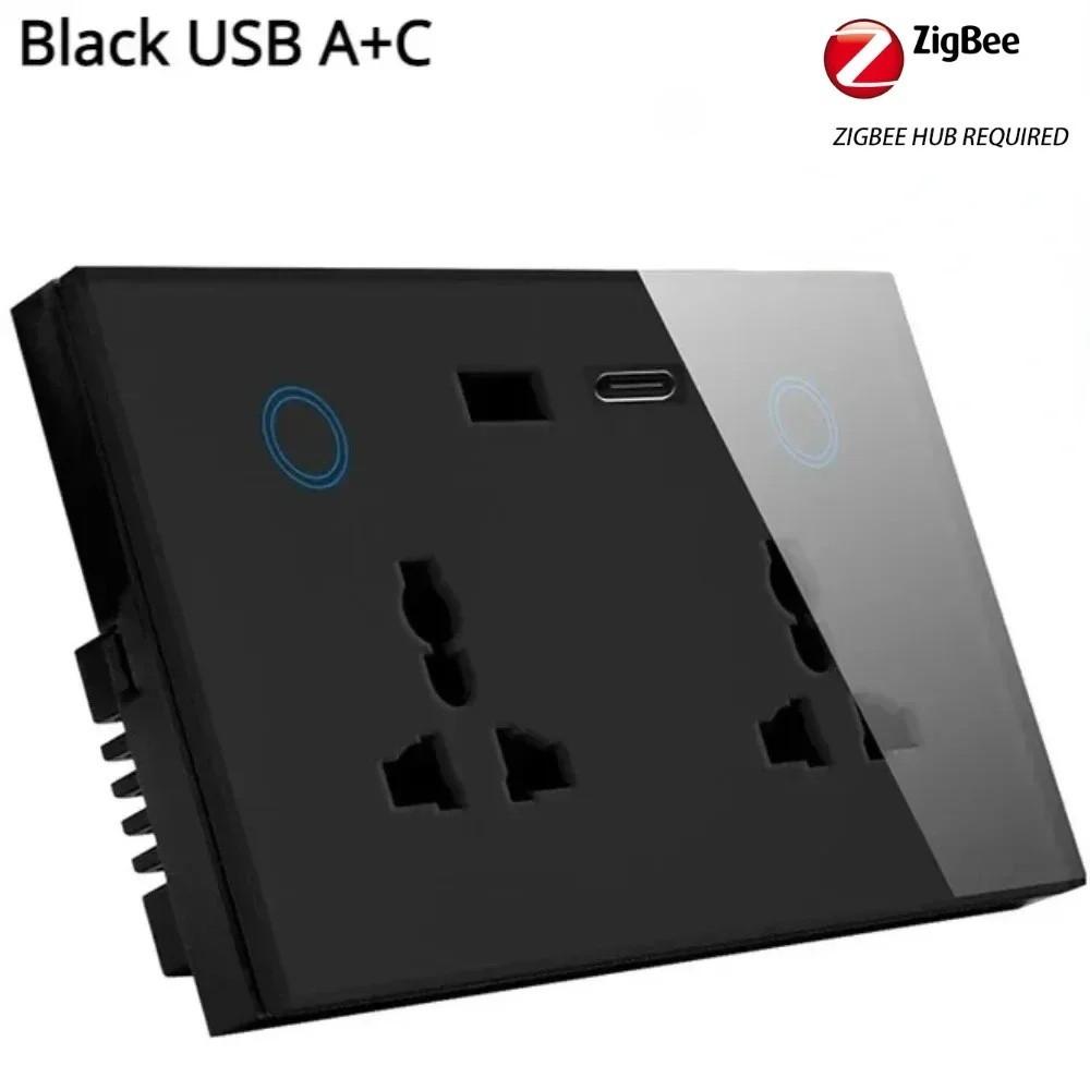 Умная WiFi настенная розетка с USB-разъемом для зарядки, умный выключатель, розетка, вилка 30 Вт, сенсорный выключатель, универсальная розетка