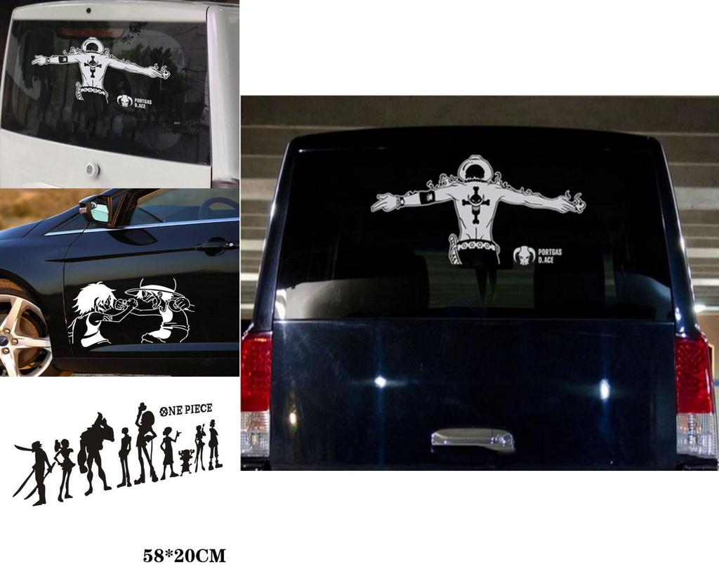 Премиальное качество Цельный Портгас Д. Эйс Наклейка на кузов автомобиля Светоотражающий дизайн для классической привлекательности